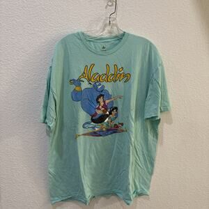 Disney Aladdin Magic Carpet Genie Classic Teal Green T Shirt Jasmine Abu 2XL